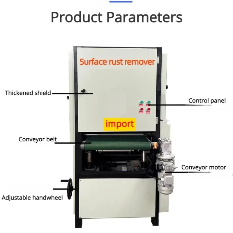400/600/800/1000 Wide Metal Sheet Belt Sander For Surface SS Aluminum Copper Oxide Skin Deburring Metal Polishing Machine