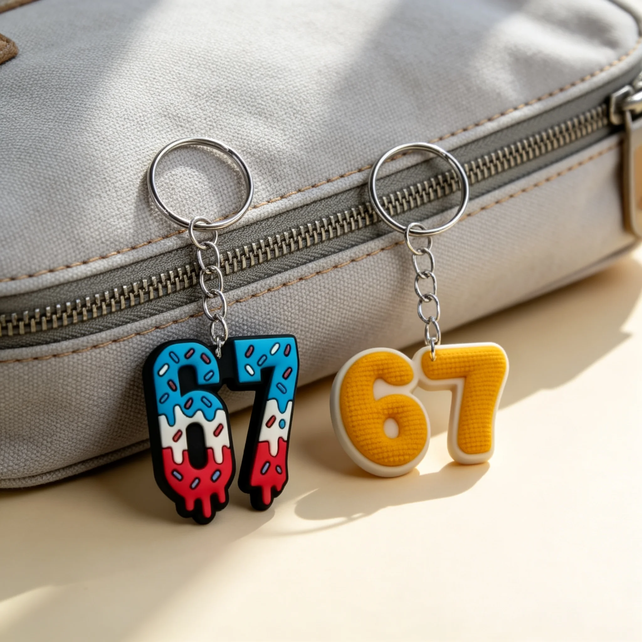 Six And Seven Digital Keychain, Backpack Decoration Pendant, Bag Charm Accessory, Perfect Birthday Gifts For Friends, Family - view 6