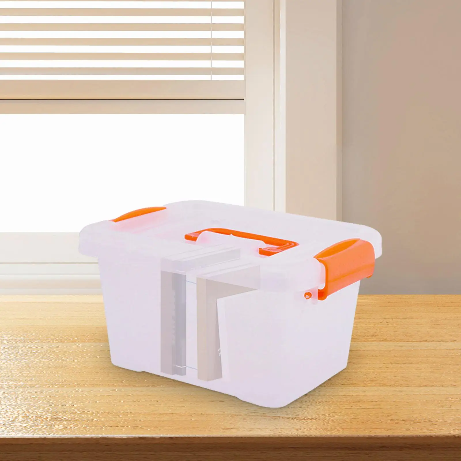 Boîte de rangement en plastique empilable avec poignée, grande capacité pour vêtements, bijoux, fournitures d'art et d'artisanat
