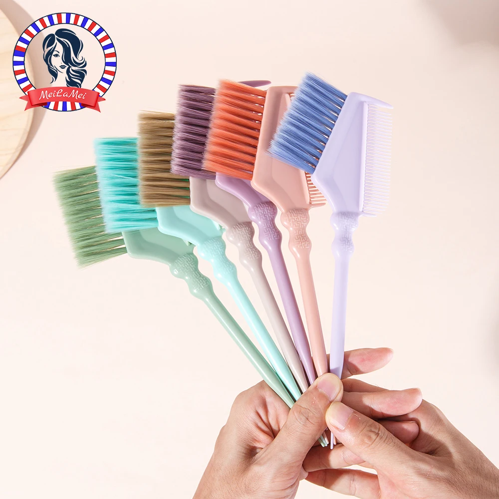 Wanmei profissional dupla face de cerdas macias, escova de tingimento e estilo de cabelo, adequada para todos os tipos de cabelo, coloração profissional de cabelo