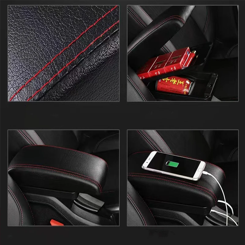 For Mitsubishi xpander Armrest box Retrofit parts car accessories special Car Armrest Arm USB Interior details Storage box