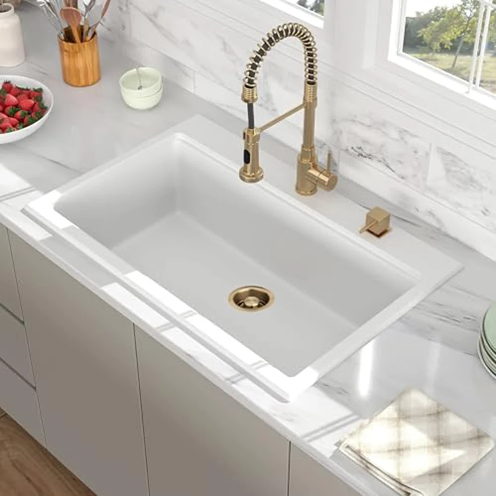 1Pc Gold Stainless Steel Sink Garbage Disposal Flange Cover Stopper For Standard 3.5 Inch Kitchen Drain Waste Fitting Accessory