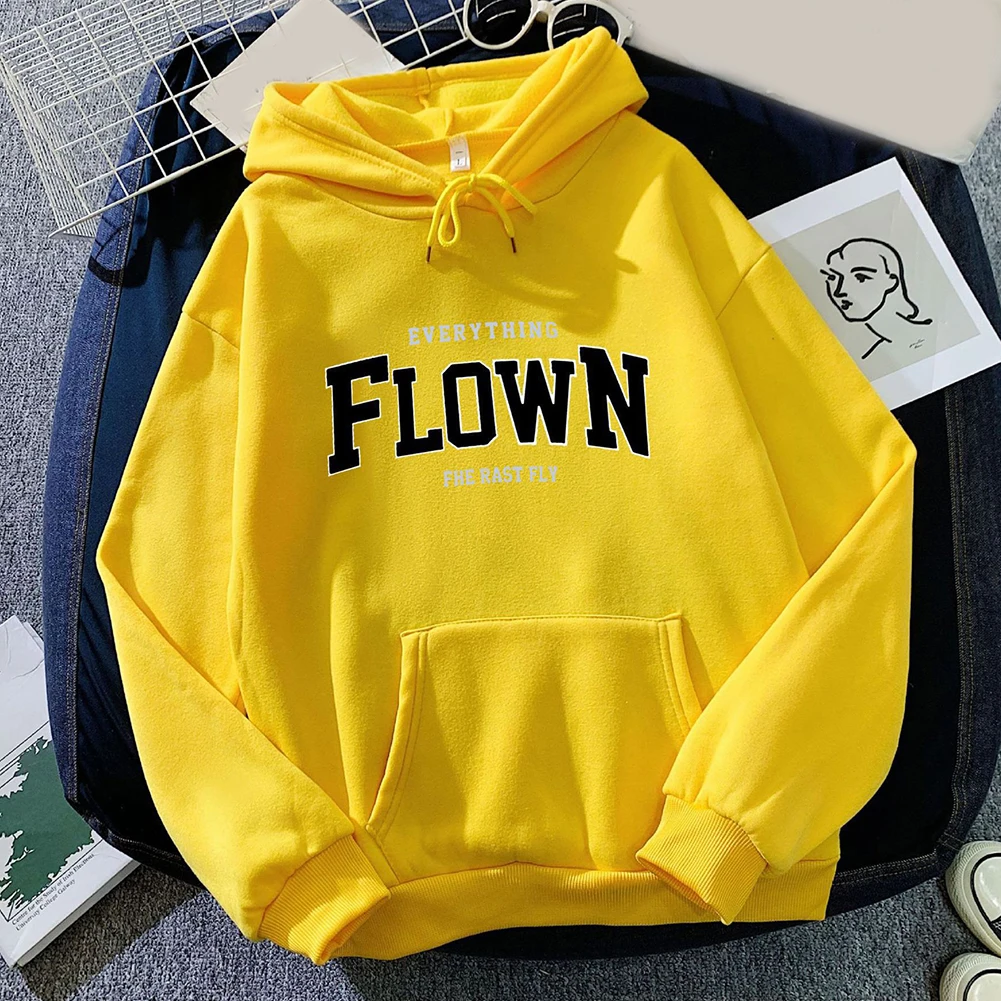 Moletom feminino com capuz de manga comprida com estilo hiphop retrô estampado para esportes e roupas casuais nas estações