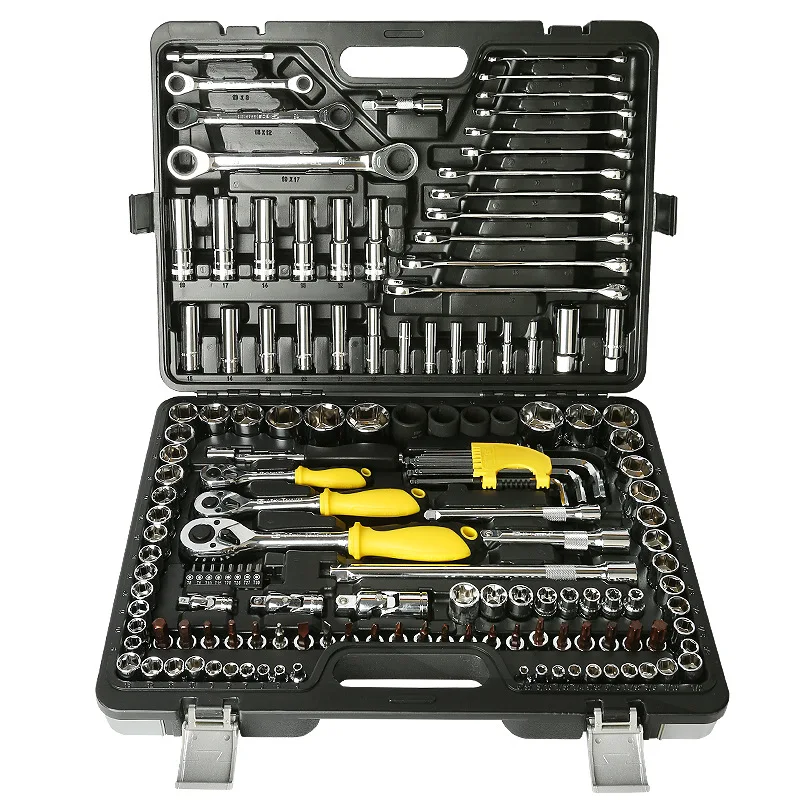 

150 Piece 6.3 + 10 + 12.5mm Series Metric and Imperial Socket Ratchet Set Professional Auto Repair Kit