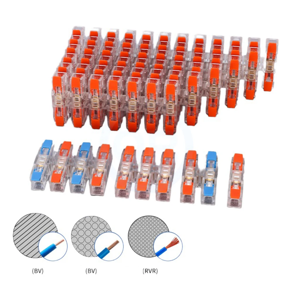 10PCS 1P/2P/3P/4P/5P/6P/7P/8P/9P/10P/11P/12P DF-3012 Terminal, Fixable Push Spring Type Quick Wire Connector Counterpart