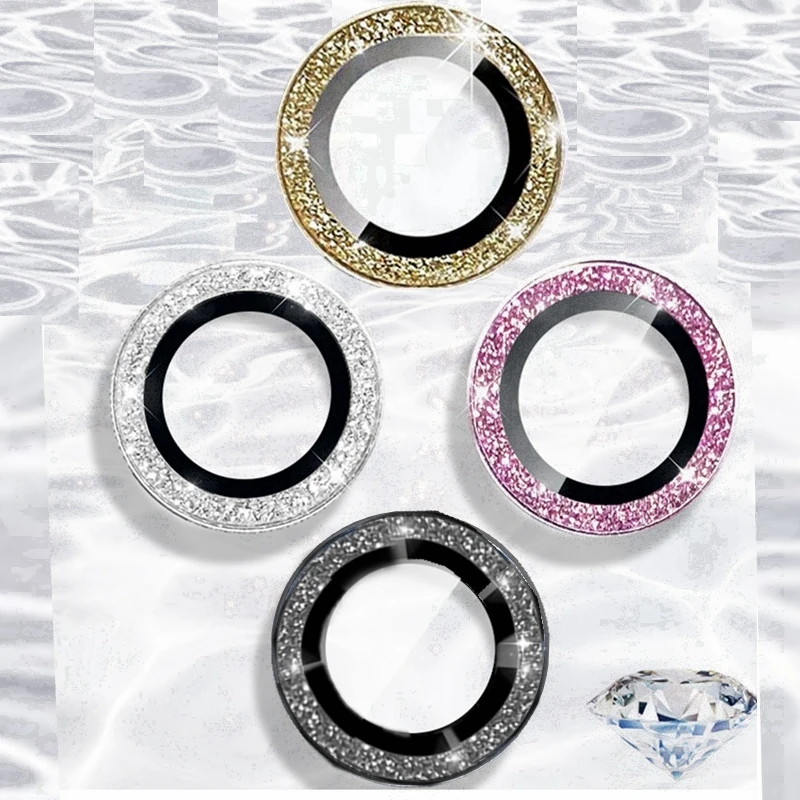 

2-3Pcs Camera Lens Protector For iPhone 16E 16 Pro Max 13 Mini 14 15 Pro Max 16 plus Diamond Metal Protective Glass