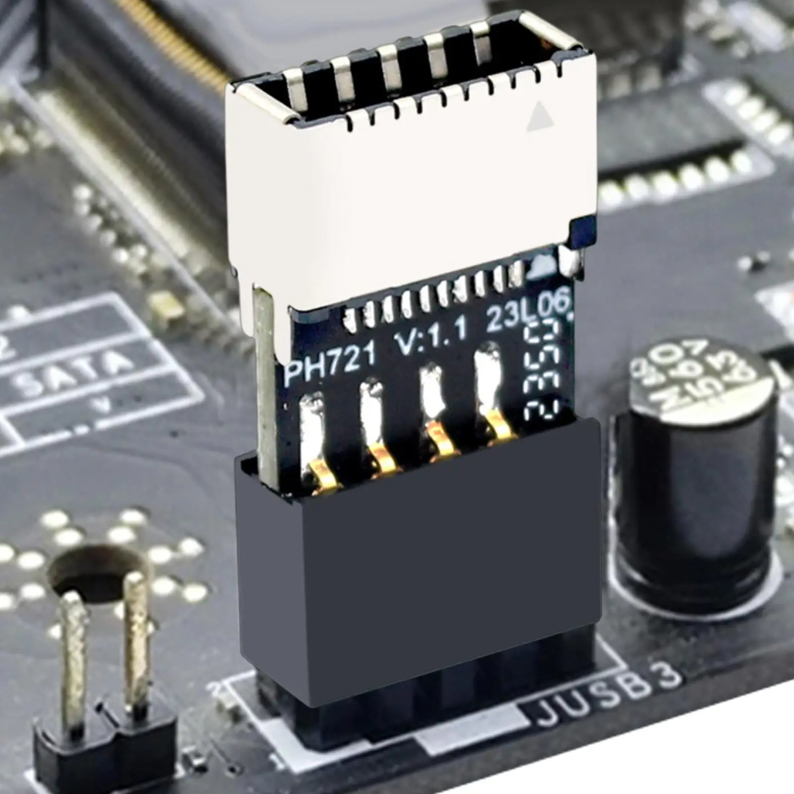 USB- C Motherboard Adapter Chassis Motherboard USB2.0 9PIN Male To TYPE-E Female Adapter TYPE-C Socket 9-pin PH721