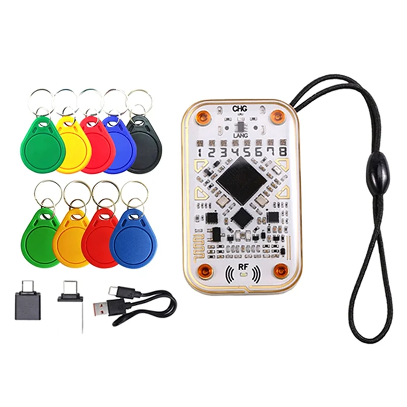 

A73E-Chameleon Ultra RFID считыватель смарт-чипов + 4XCUID 5XUID Эмулятор смарт-карт-брелоков 125K 13.56M для декодирования и чтения IC/ID карт