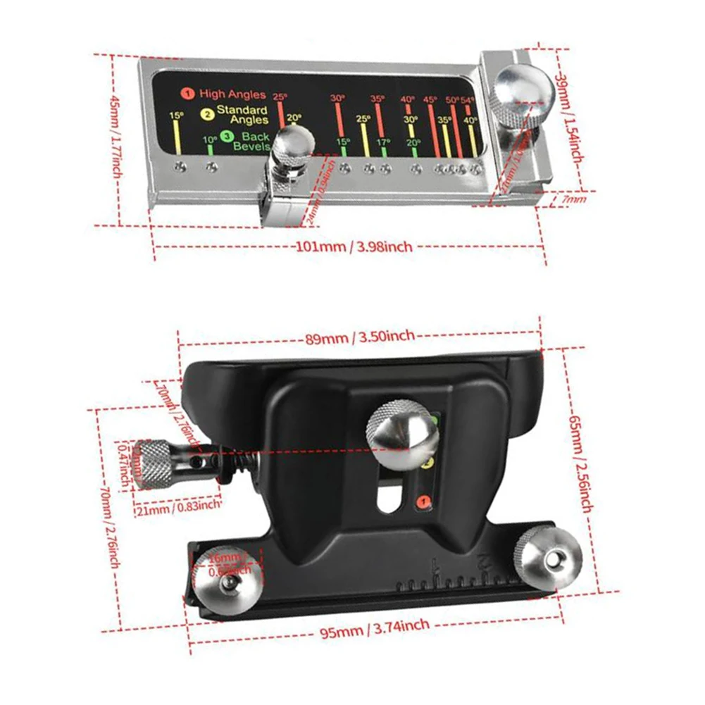 1set Honing Guide Tool Woodworking Sharpening Holder Adjustable Manual Quick Positioning Angle Setting For Chisels Planes