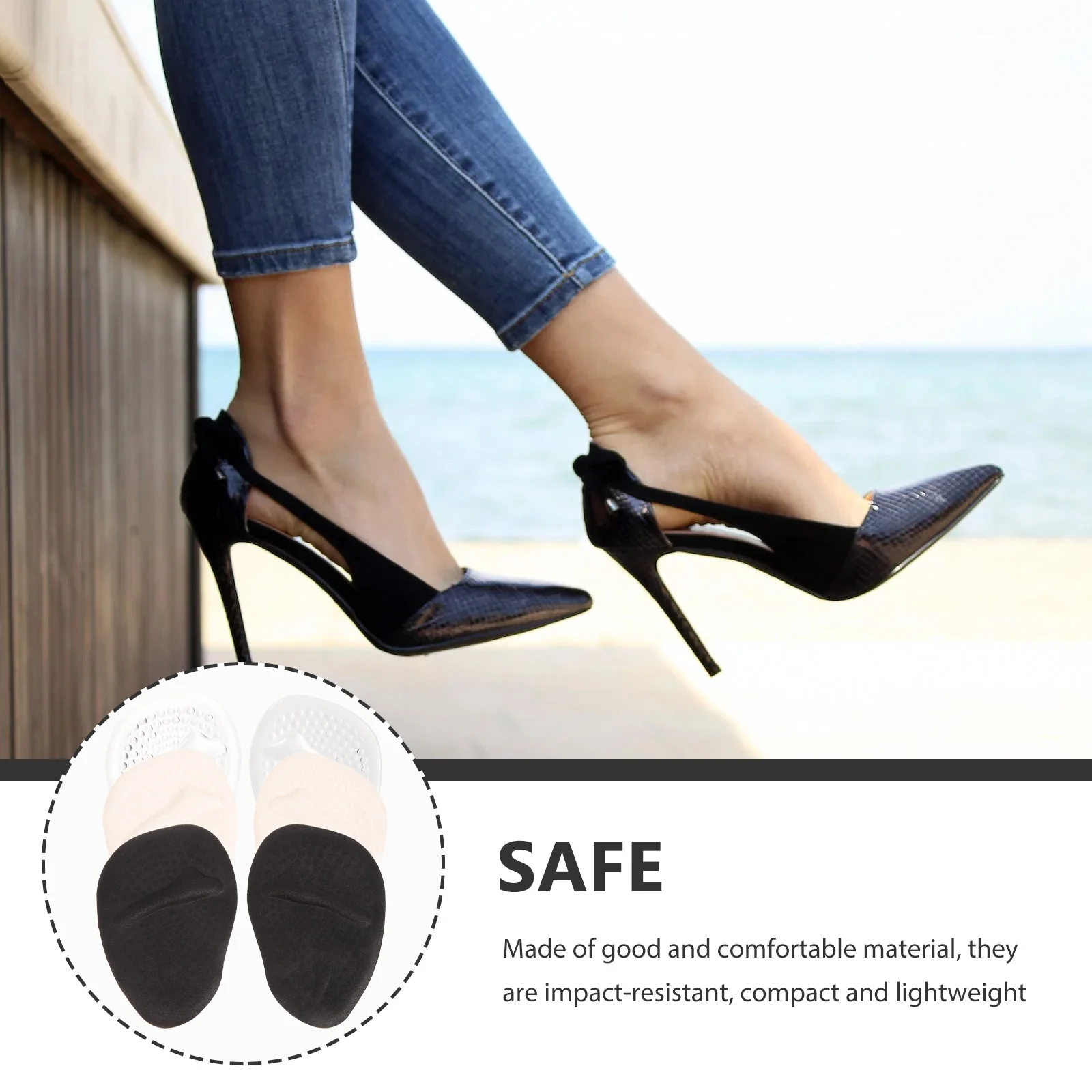 

3 Pairs Non-slip Insoles Forefoot Pads Cushion Women High Heel Silica Gel Support Cushions Women's Shoe