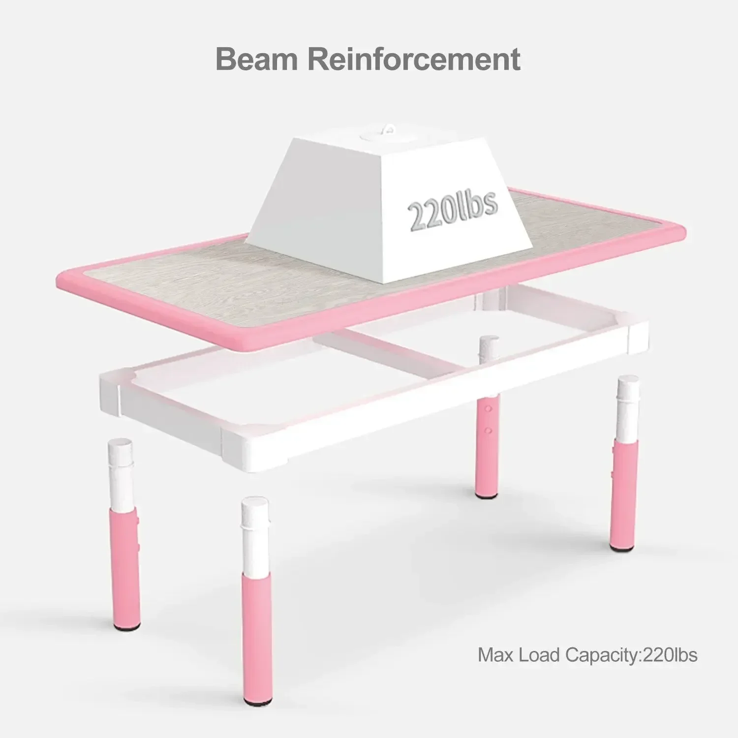 Kids Table and 4 Chairs Set Height Adjustable Toddler Multi-Activity Table Set Study Write, Play for Kids Child Table and Chair