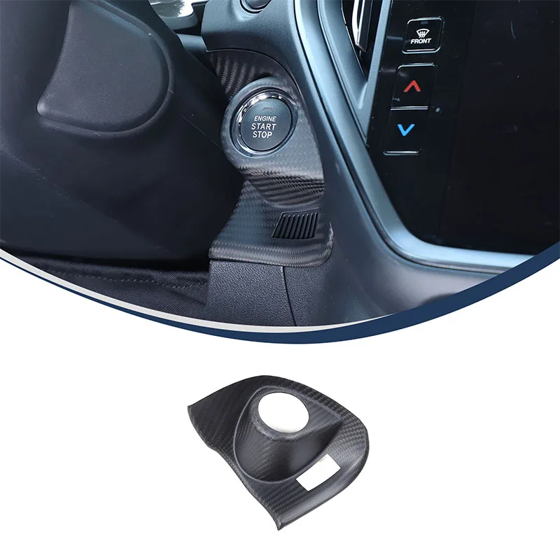 For Subaru WRX 2022+ Car start switch decorative frame sticker Real carbon fiber interior accessories LHD 1 Pcs