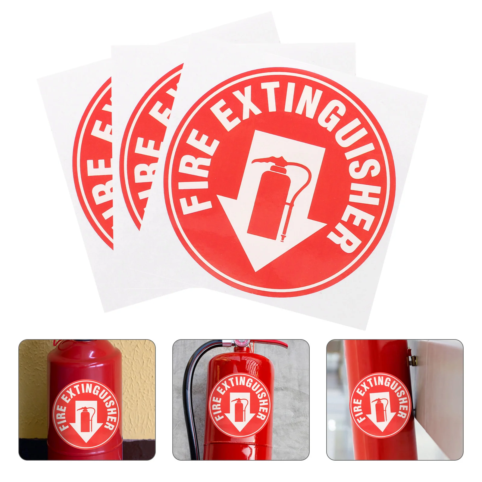 3 Pcs Anti-scratch Fire Extinguisher Sticker Waterproof Stickers The Pet Adhesive Sign