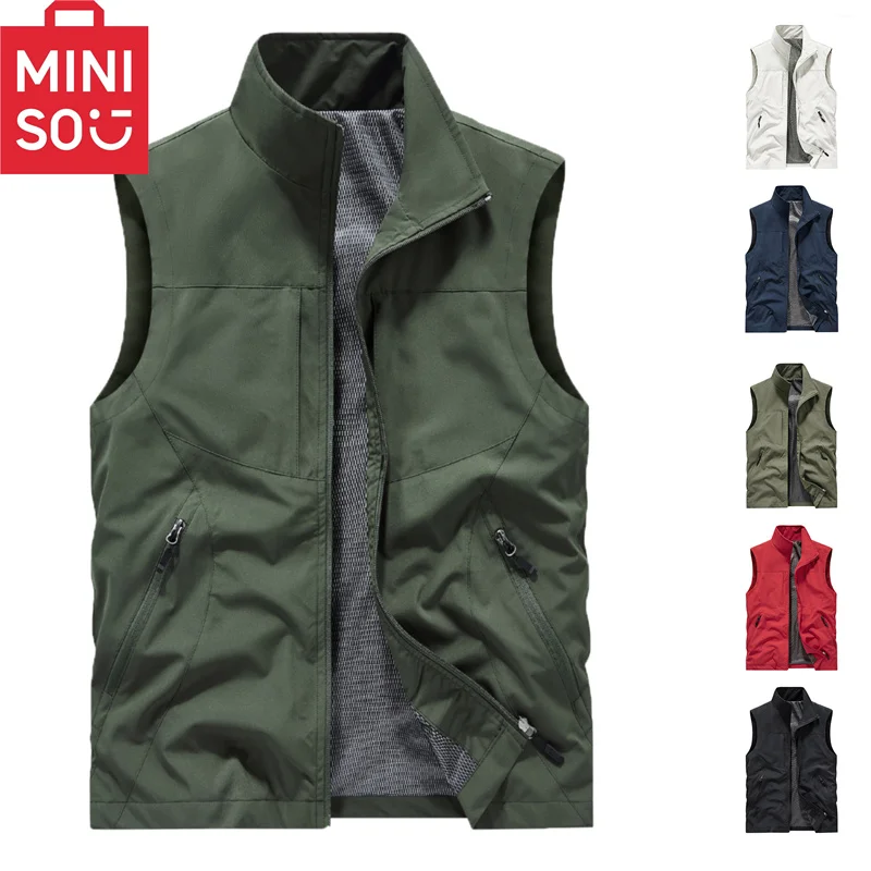 

2025 Spring Men's Simple Solid Color Multi Pocket Versatile Daily Fashion Trend Comfortable Breathable Multi Color Selection