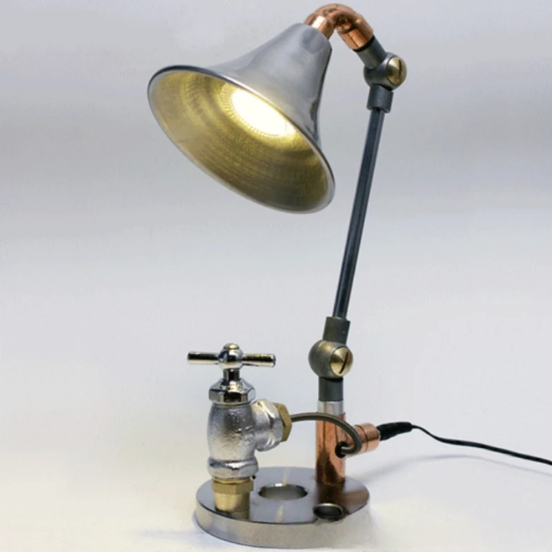 

Korean Industrial Cross border Table Lamp Home Decoration Table Lamp Small Metal Faucet Switch Ins Wind Creative Table Lamp