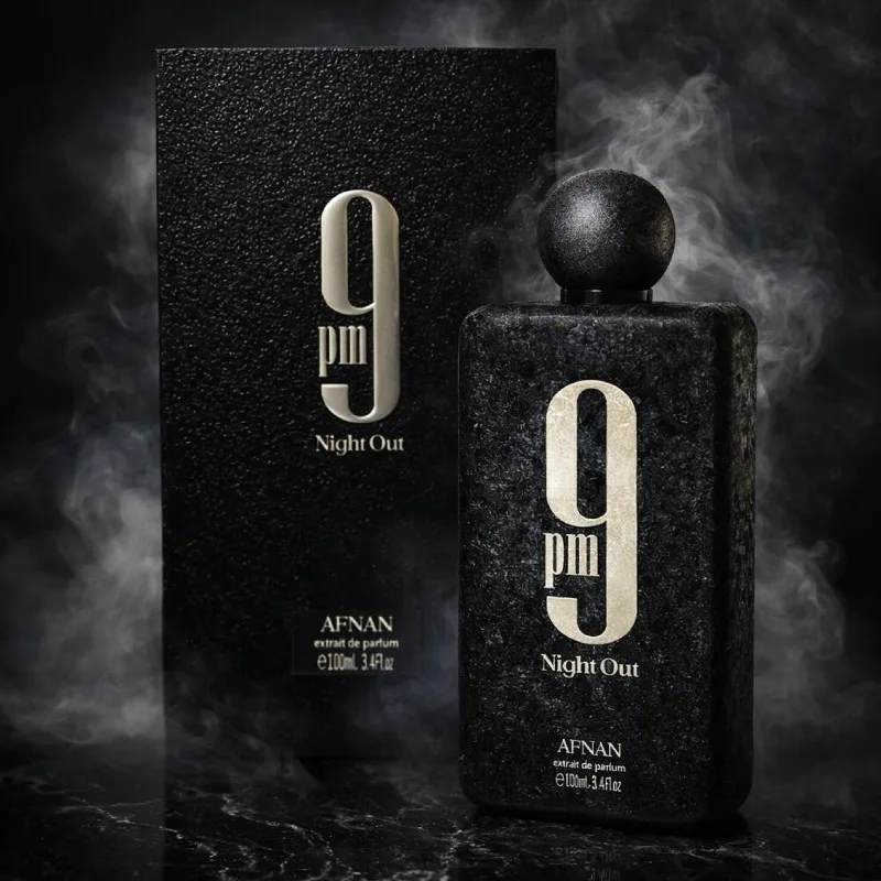 Afnan 9 PM Night Out 100ml Eau De Parfum Long Lasting Fruity Woody Fresh Attractive Date Party Essential Authentic