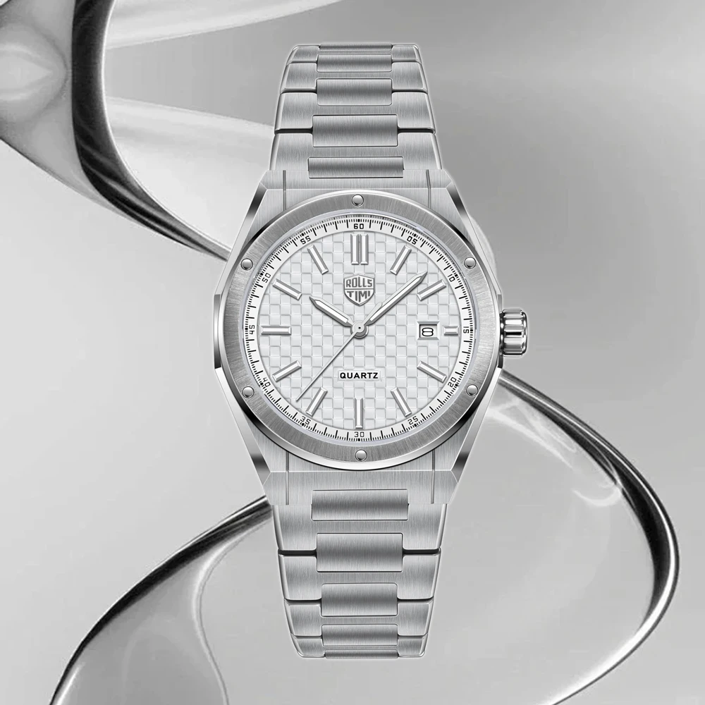 

Men's watch 2025 new luxury 2115 movement quartz men's watch Rollstimi Sapphire crystal waterproof stainless steel men's watch