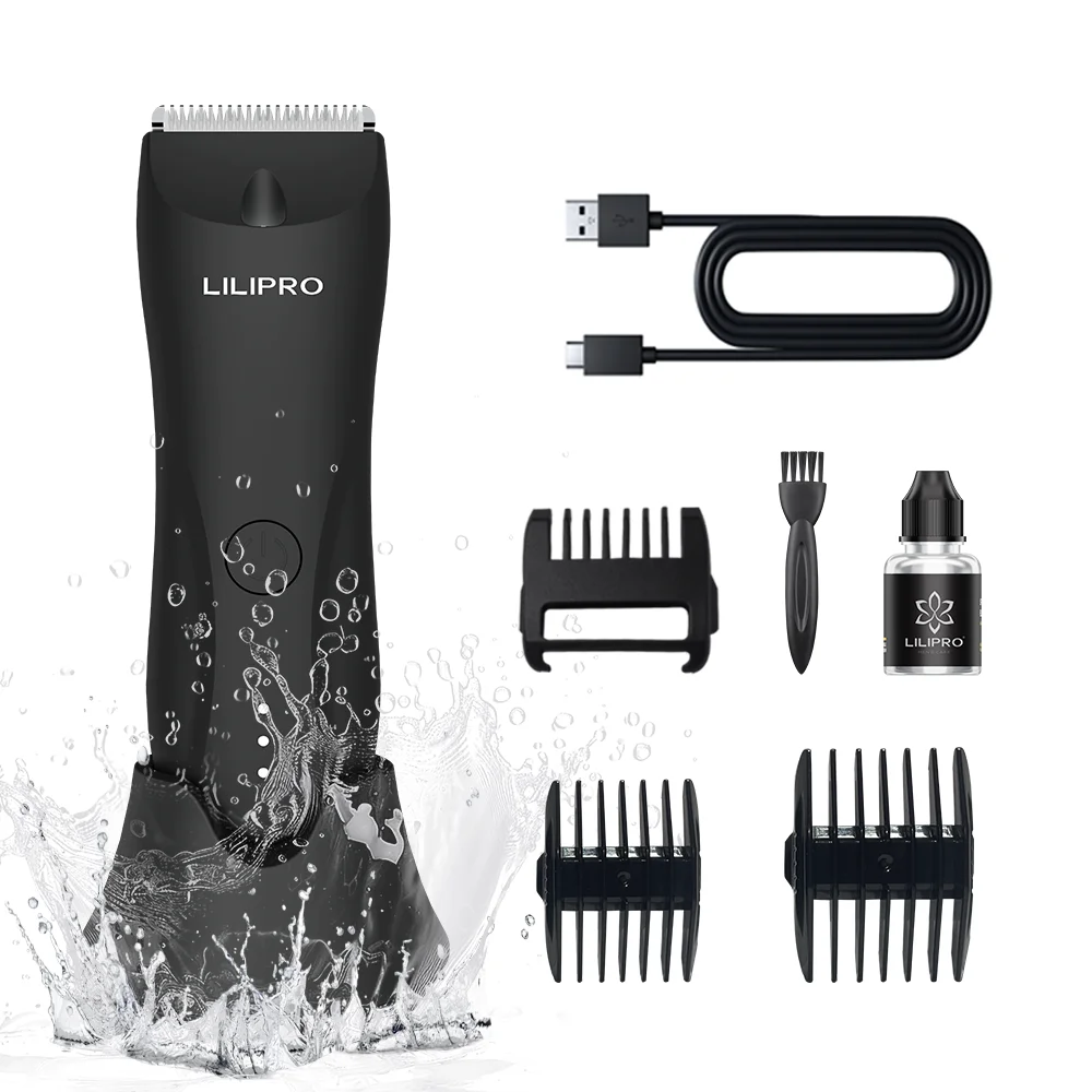 ماكينة تشذيب شعر الفخذ الكهربائية B9، شفرة سيراميك قابلة للاستبدال، ماكينة حلاقة مقاومة للماء وقابلة لإعادة الشحن