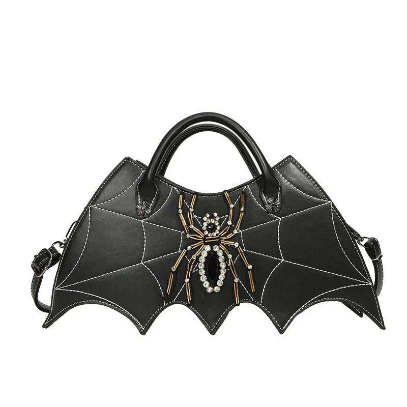 Halloween Party Crossbody Bag Goth Style Bat Shape Women Handbag and Purse Hand Bags Punk Designer Animal Shoulder Bag Clutch