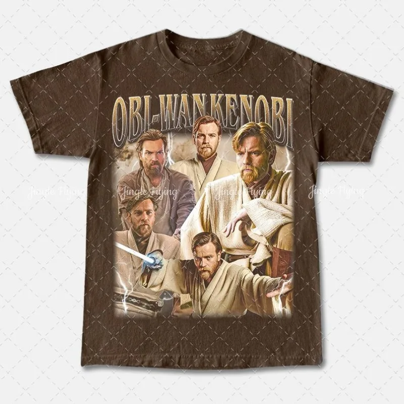 تي شيرت محدود من Obi-Wan Ewan Mcgregor للجنسين تي شيرت Retro Tv Show Merch Graphic Tee Pop Culture #3