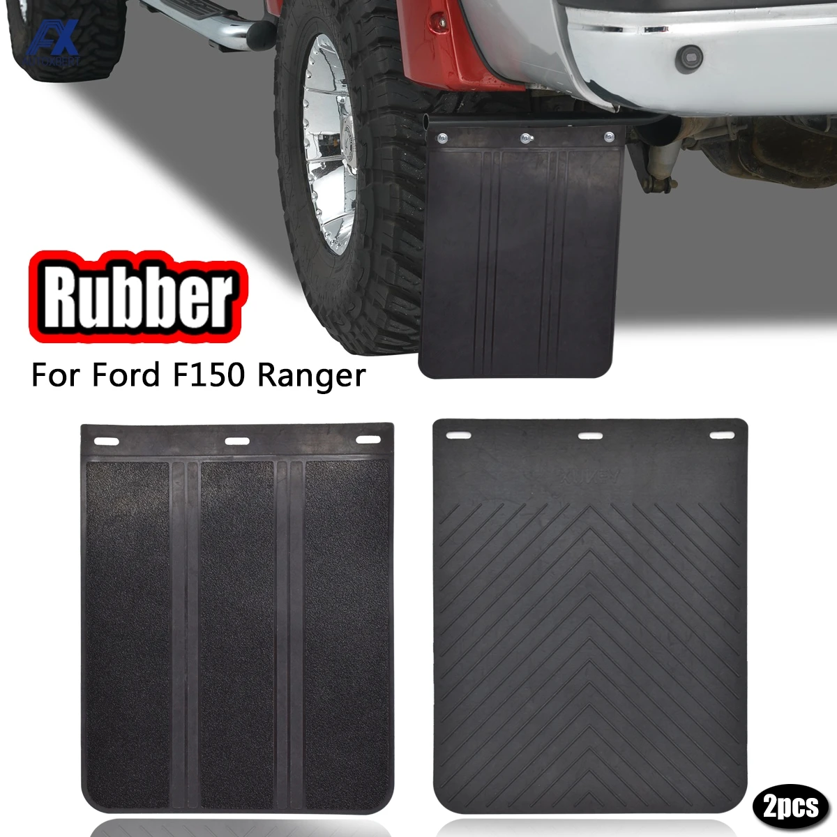 2Pcs Wide Body Mud Flaps Mudflaps Splash Guards Rubber Heavy Duty Rally Front Rear For Ford F150 F250 F350 SVT Raptor Ranger