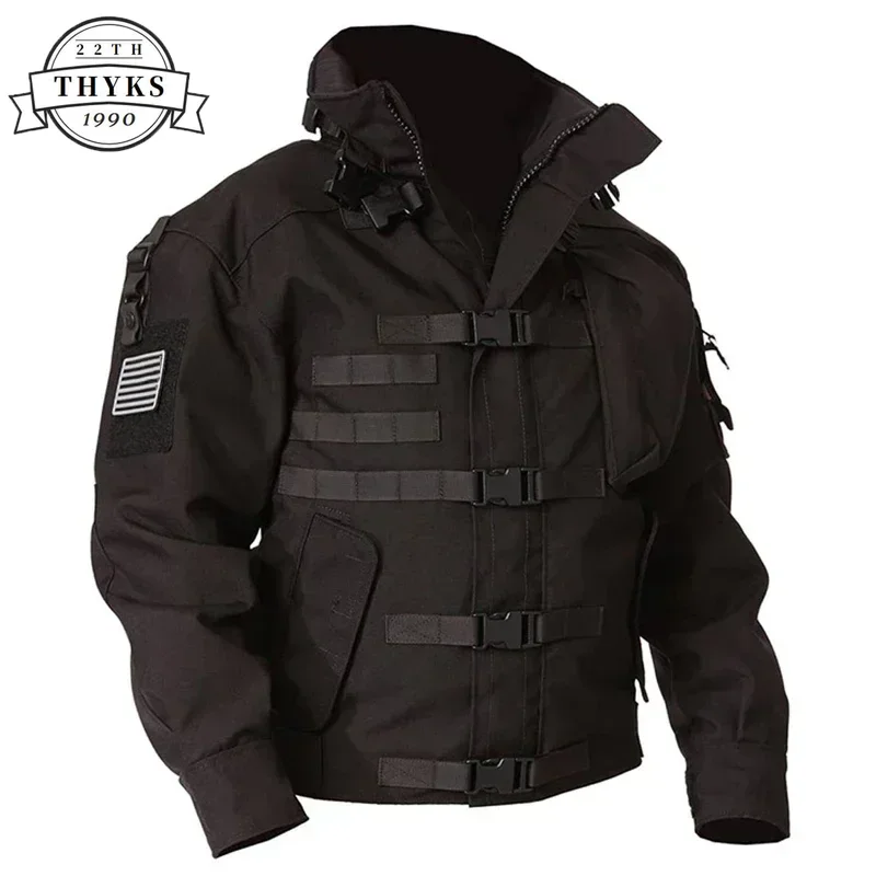 

High Quality Tactical Jacket Mens Waterproof Wear-resistant Multi-pocket Jackets Outdoor Hiking Windproof Coat