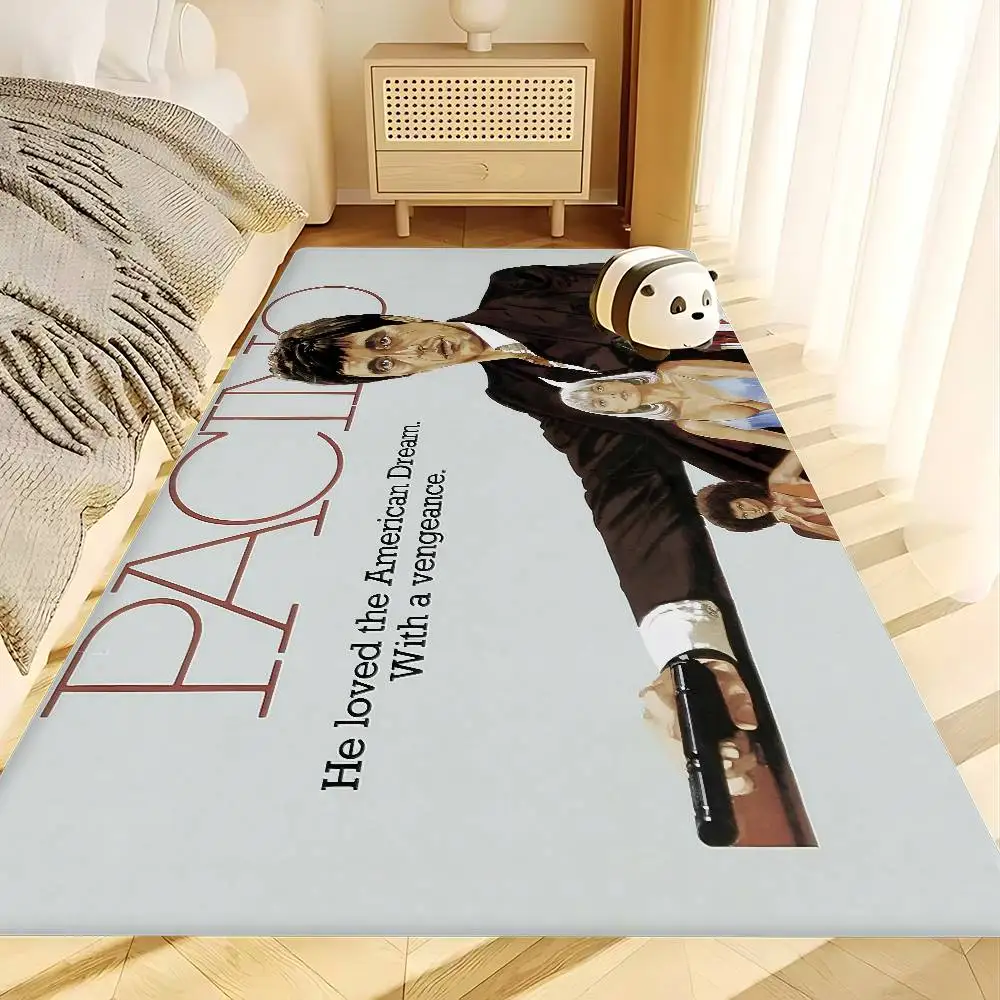 S-Scarface Classic Movie Floor Mat INS Style Soft Bedroom Floor House Laundry Room Mat Anti-skid Household Carpets