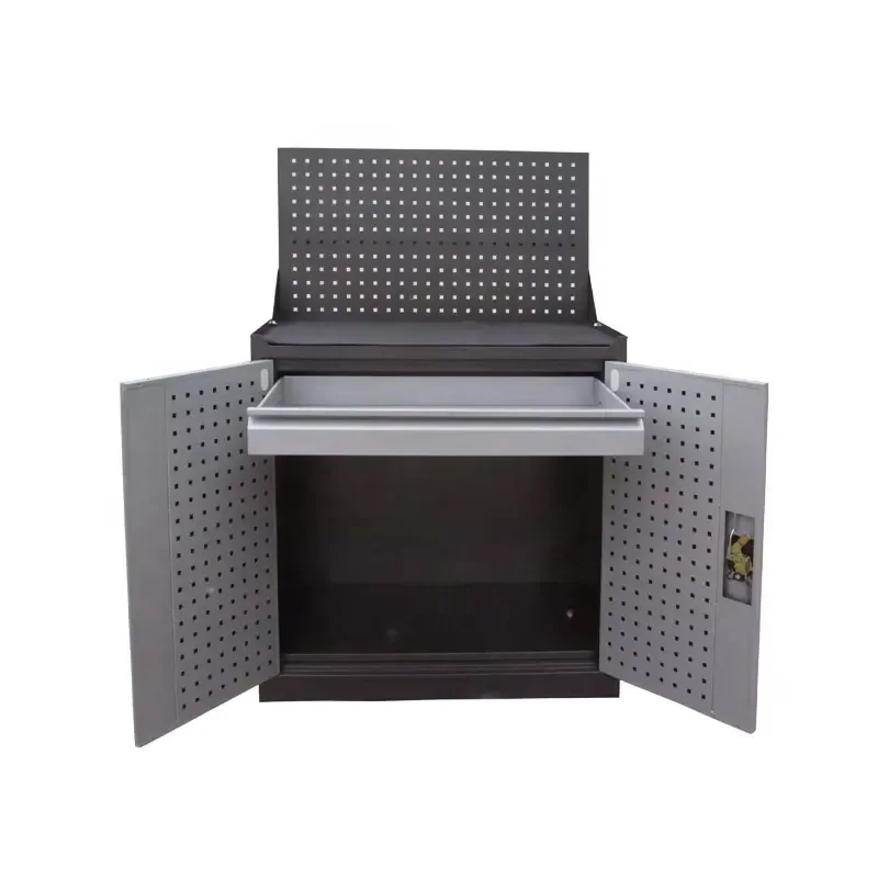 for  Work Tools Bench Hanging Plate Rack Lockable Metal Tool Cabinet Garage Locker