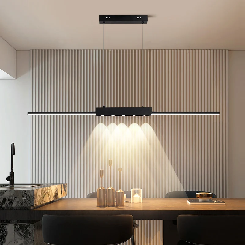 

Modern Minimalist LED Pendant Lamp Creative Stripe Ceiling Sconce for Bedroom Design Bedsid Living Room TV Background Lighting