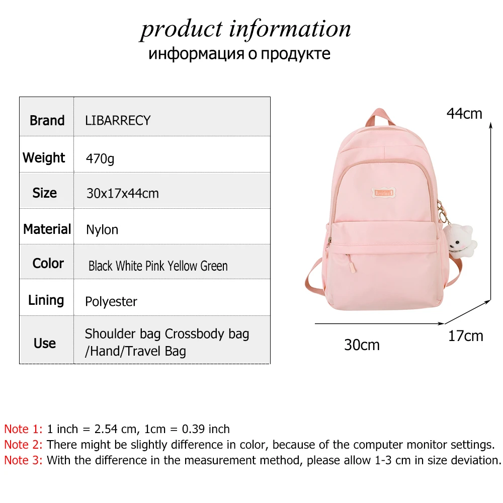 Mochila De nailon De gran capacidad y alta calidad para Mujer, nuevo bolso De estudiante De Color sólido, mochila para ordenador portátil a la moda para Mujer, Bolsos De Mujer