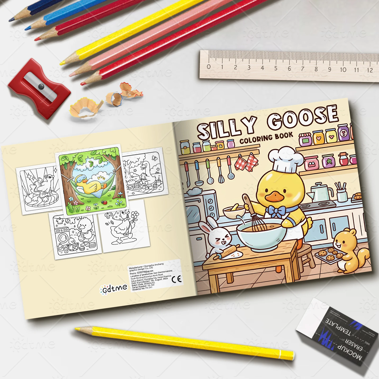 SILLY GOOSE Malbuch mit einfachen Mustern für Erwachsene, niedliches Zeichenbuch, perfektes Geschenk für Party und Geburtstag – Detail 2