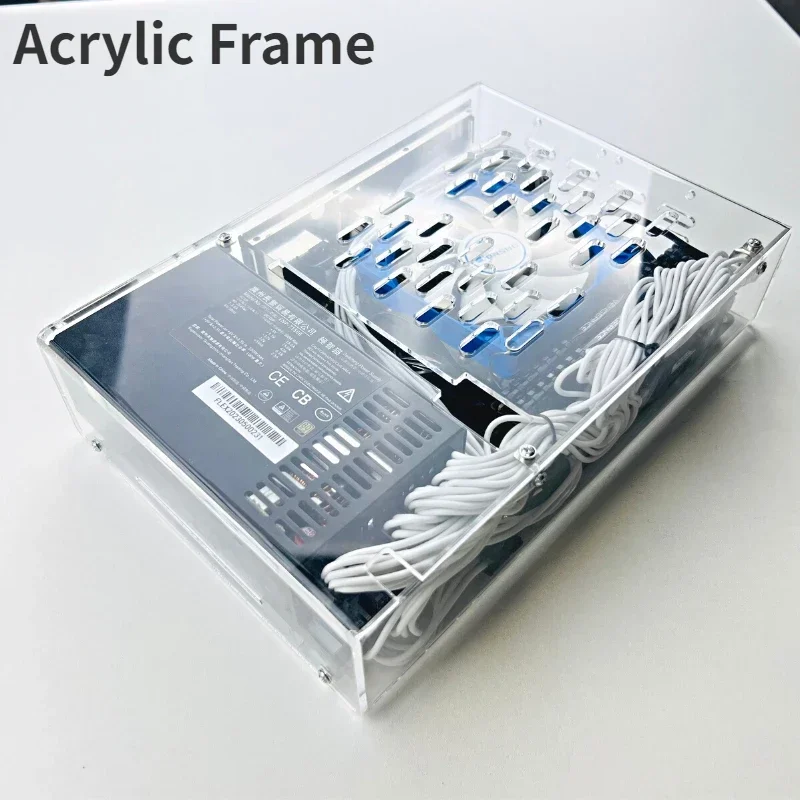 Draagbaar Acryl Frame Voor Itx Computer Mini Pc Chassis 3l Externe Display Host Kit Htpc Air Case Beugel Diy Blote Steunbasis