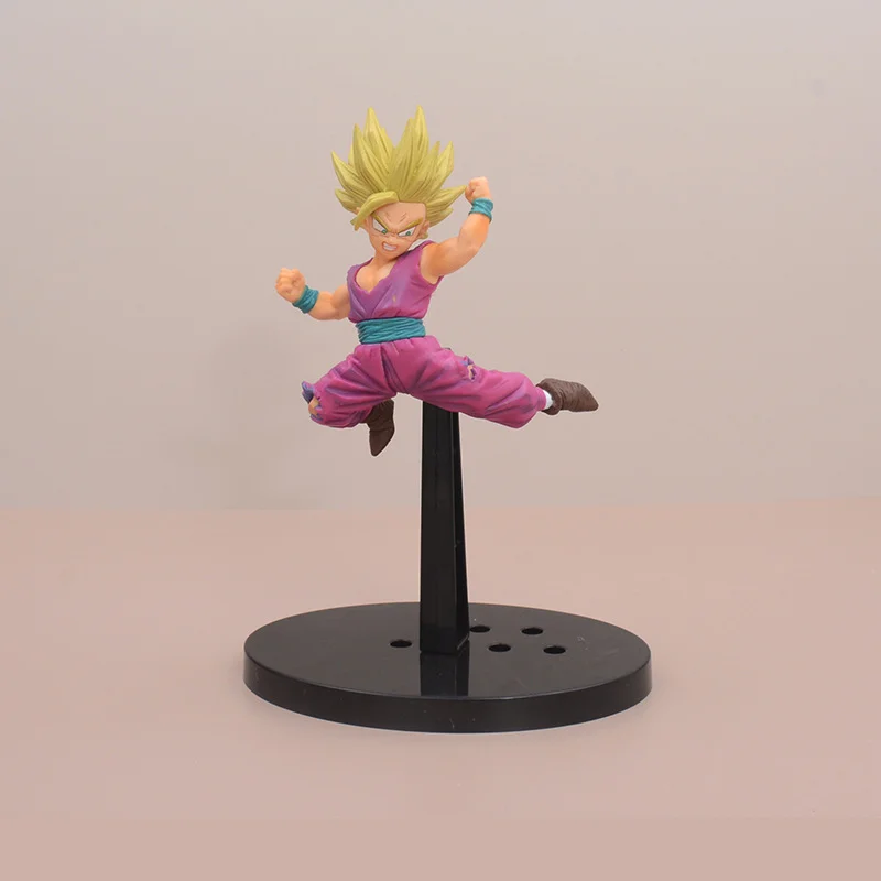 Anime Dragon Ball Super Saiyan Squatting posture White God Beast Standing posture Wu Fan Wukong Beijita model figurine