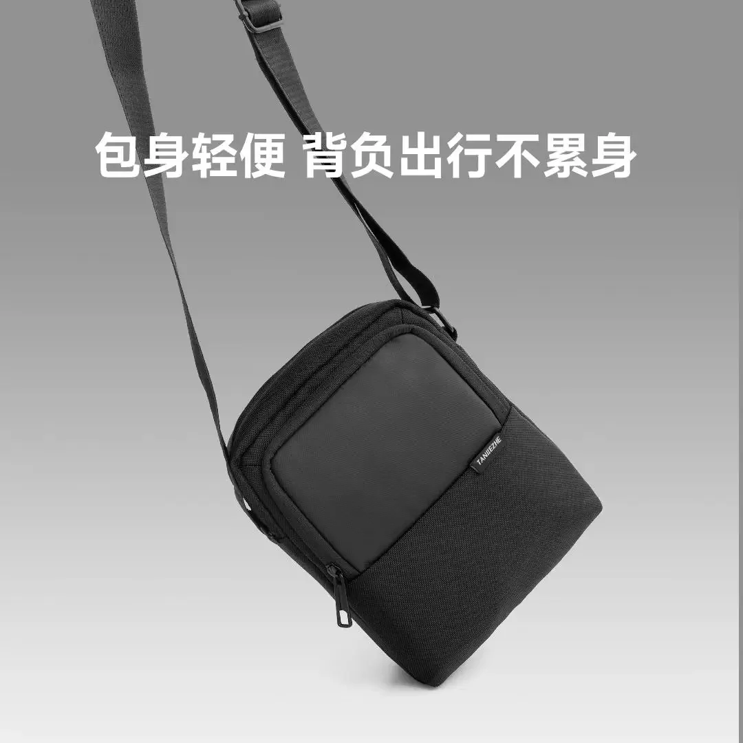 Nova bolsa de ombro de negócios Xiaomi TANJIEZHE Bolsa crossbody de grande capacidade Material impermeável e resistente ao desgaste