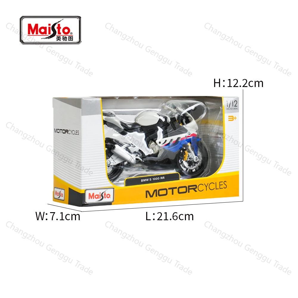 Maisto 1:12 BMW S 1000 RR Die Cast Vehicles Collectible Hobbies Motorcycle Model Toys