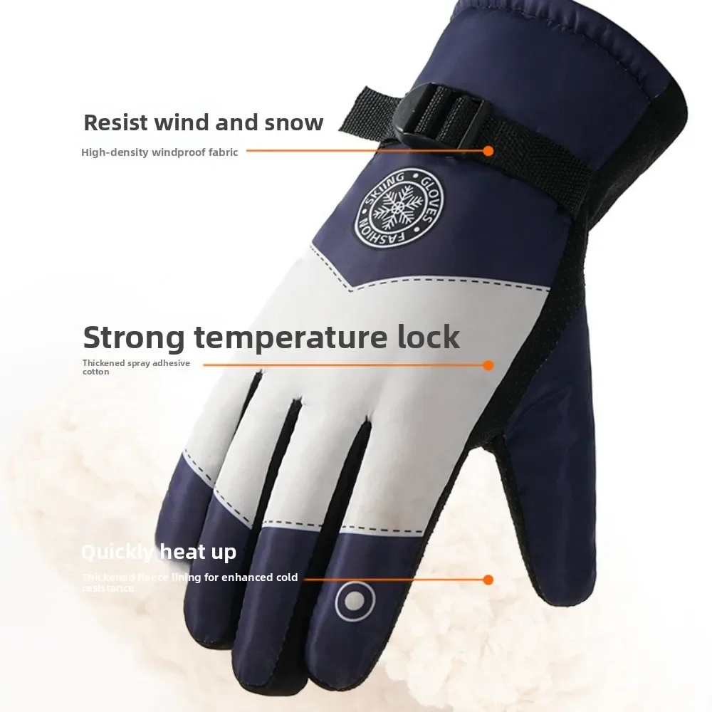 Autumn Winter Anti Slip Gloves Windproof Waterproof Warm Cold Resistant Outdoor Cycling Skiing Sport Mittens