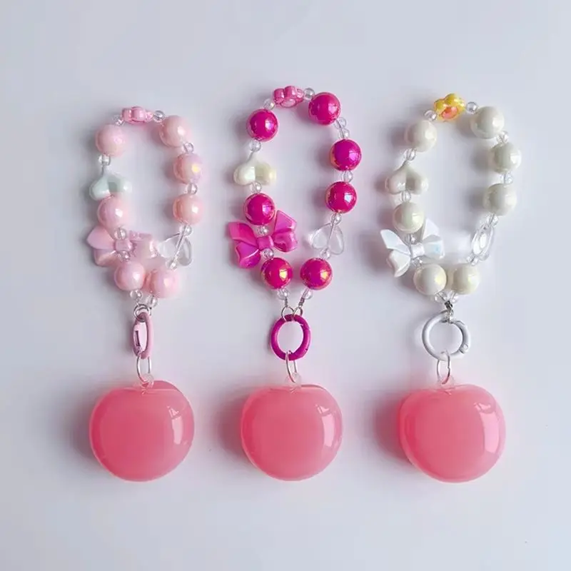 Mini tarros de plástico vacíos para mascarillas labiales con colgante de pulsera, 5g, recipientes para bálsamo labial, contenedor de crema labial, envase de maquillaje para labios