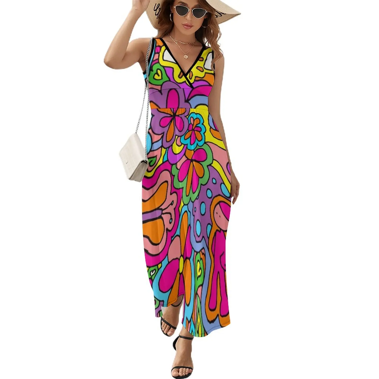 Peace and Love Sleeveless Dress women's summer dresses 2023 summer dress Women's summer dresses birthday dress