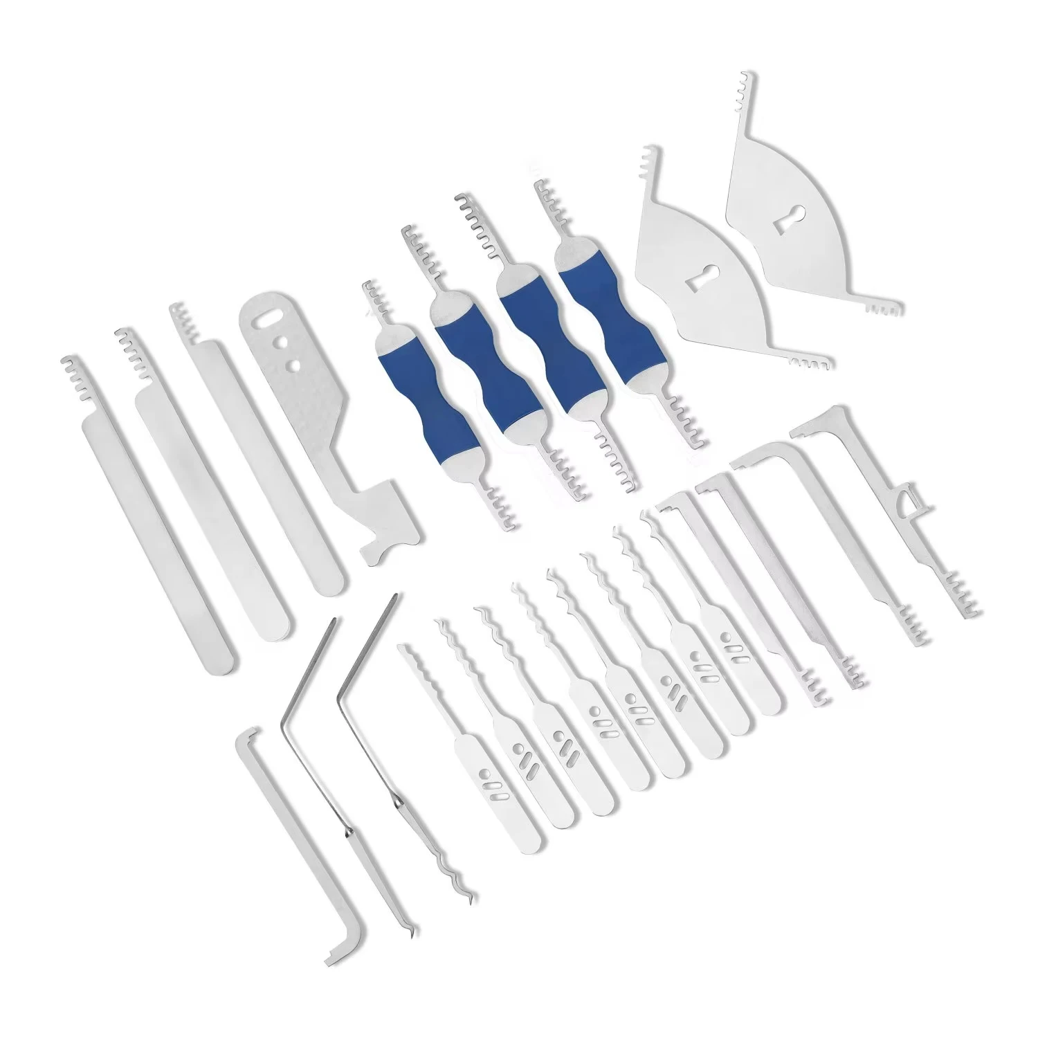 

25 шт., высококачественные слесарные инструменты, жесткий материал, замок из нержавеющей стали и сборщик замков для многофункциональных рычагов, гаечных ключей, инструментов