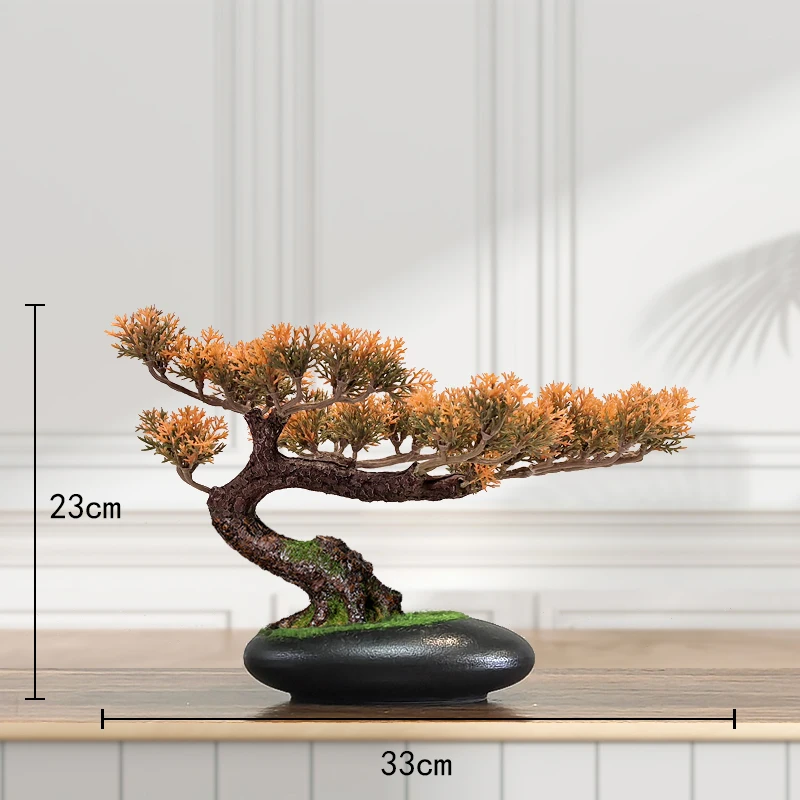 Home Decoration Potted DIY False Tree Bonsai Living Room Chinese Style Hotel Porch Landscape Decoration Green Plant Decoration