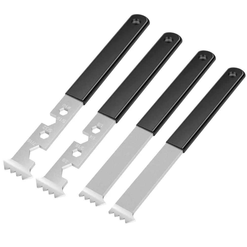 Ergonomic Paver Lifting Tool with Metal Construction and Gripper Slots to Facilitate Removal of Interlocking Stones and Bricks