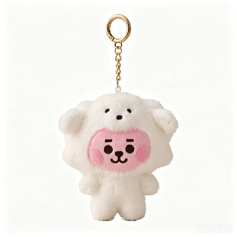New Bt21 Tata Koya Shooky Chimmy Keychain Y2K High Color Value Cartoon Doll Q Version Doll Shape Creative Schoolbag Car Pendant