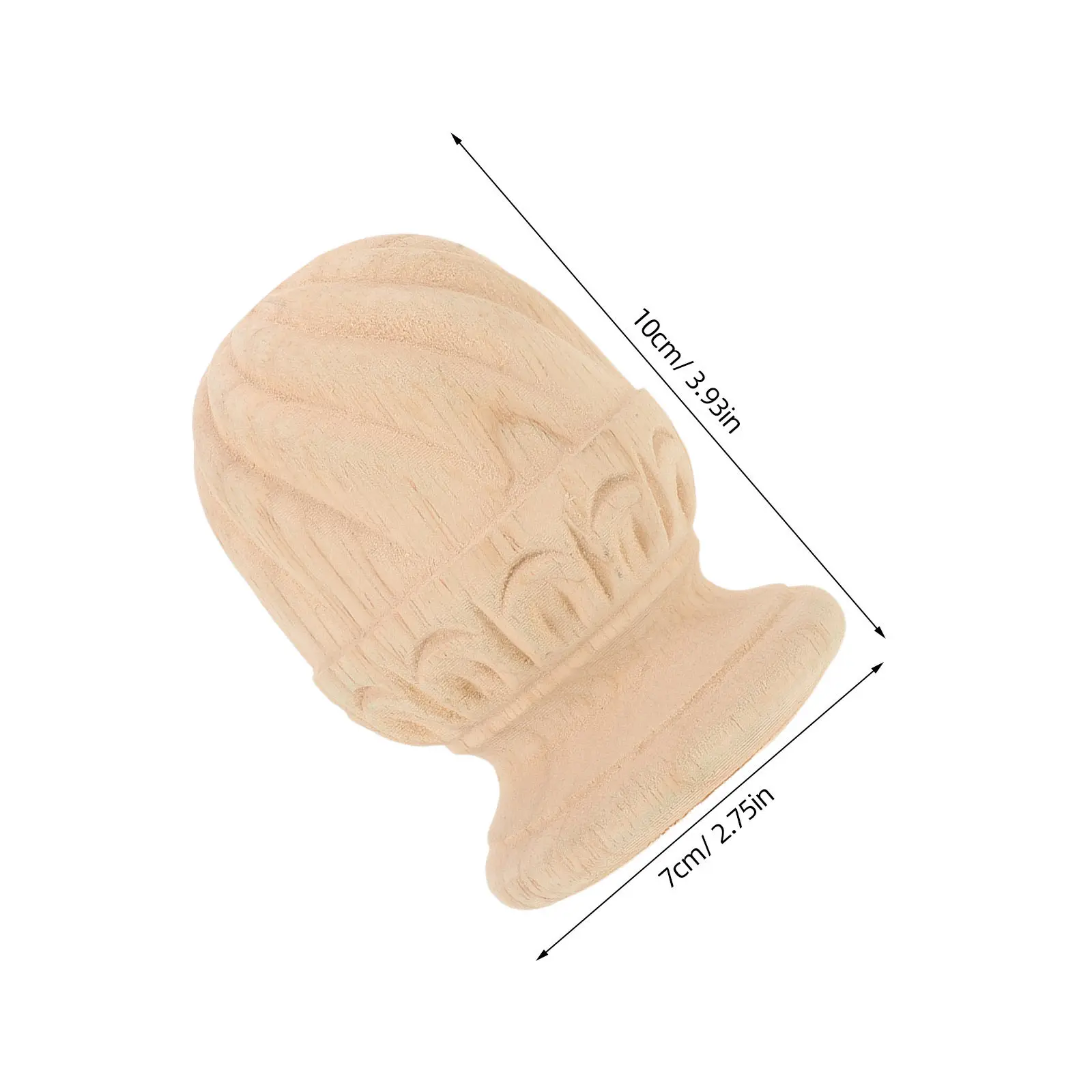 Premium Unfinished Wooden Finials Carved Design for Staircase Newel Posts Bedpost Tops Curtain Rod Ends DIY Home Decor Wooden