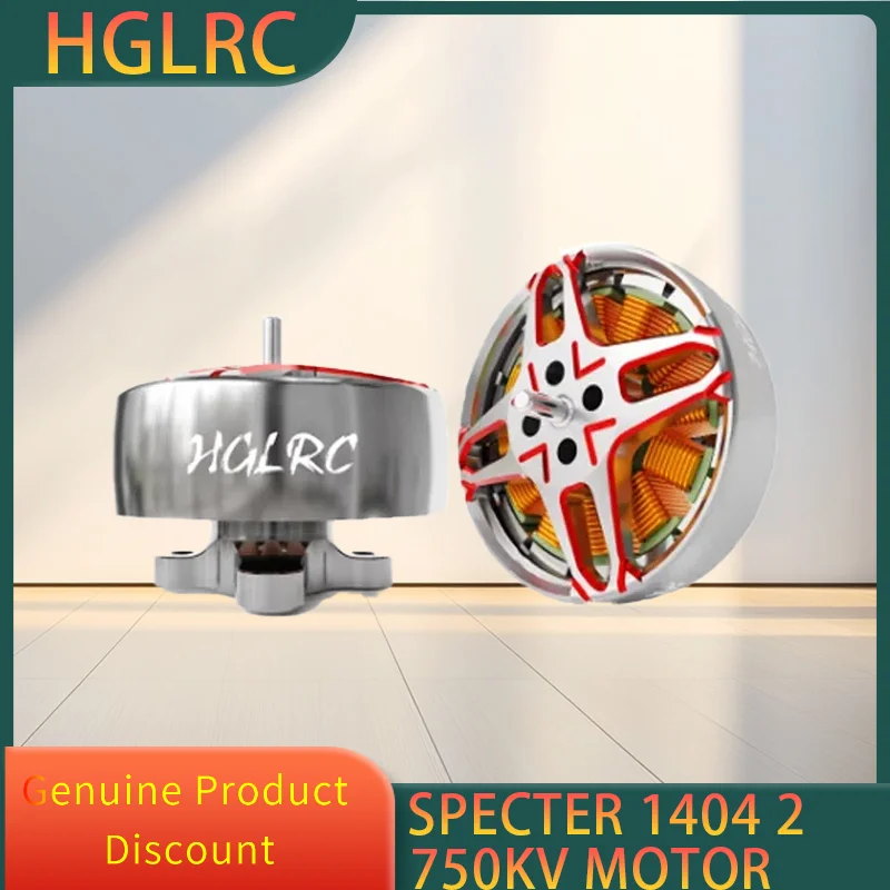 

HGLRC SPECTER 1404 2750KV 4-6S Brushless Motor Compatible 2-4inch Propeller for FPV 2inch Cinewhoop 4inch Toothpick Drones