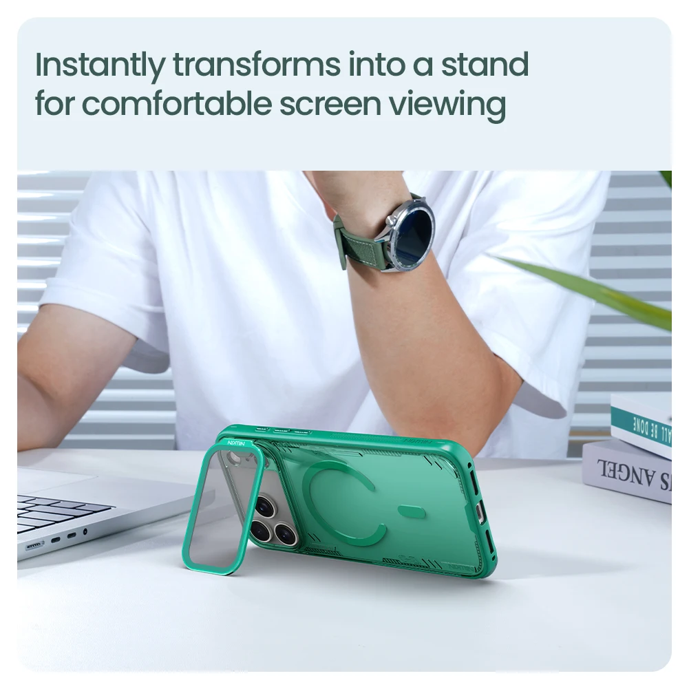 

Nillkin For iPhone 17 Pro max / 17 Pro Case iceblade Prop Magnetic Transparent Clear Cover with Camera Stand for iPhone 17 Pro