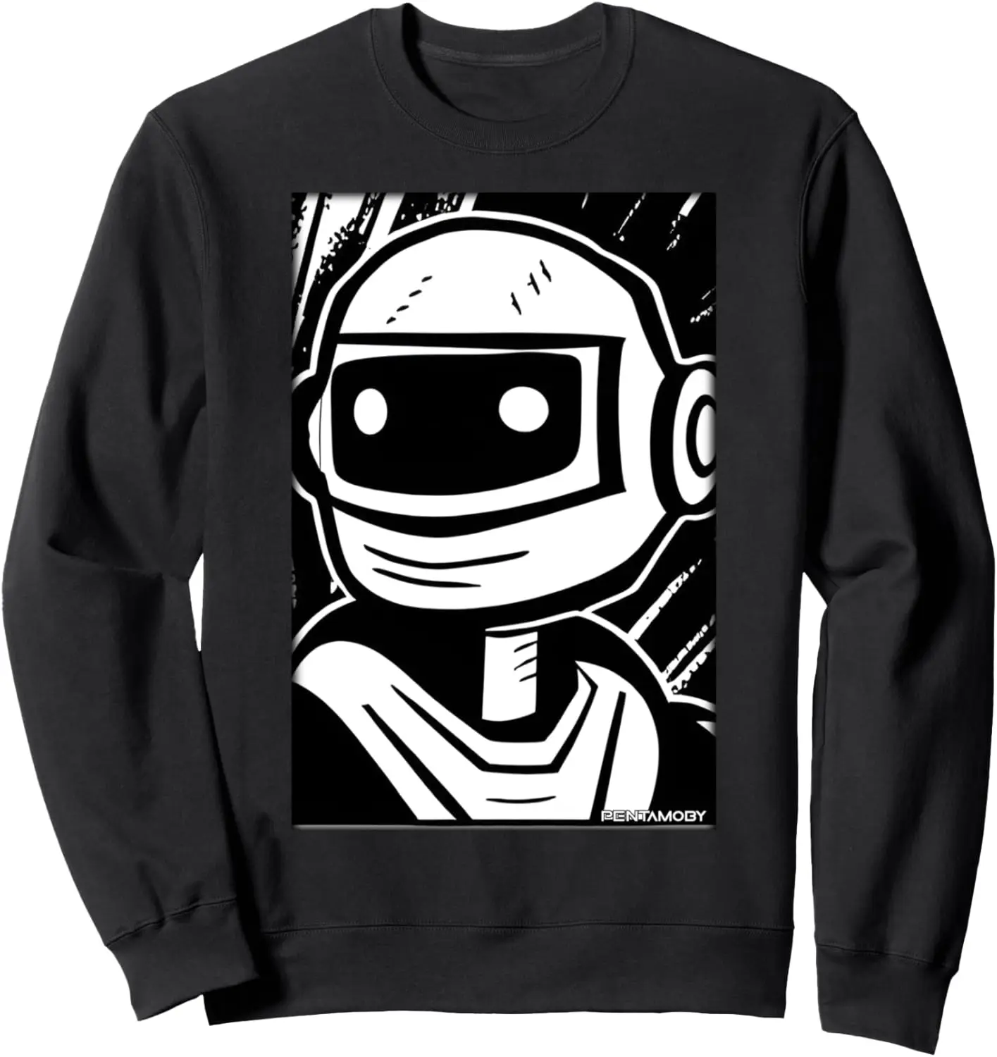 Robot Future Technology Science Comic Retro Vintage Sweatshirt