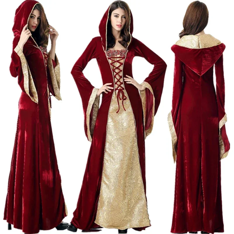 

Halloween Women Cosplay Retro Court Queen Vampire Costumes