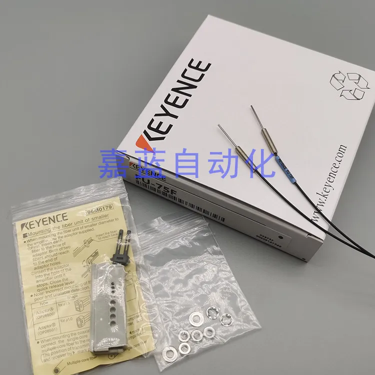 KEYENCE FU-75F Fiber Optic Sensor Tube-Type Dual-Shot Optical Detection for Industrial Automation