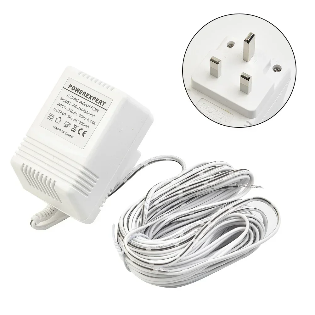 Practical High Quality Brand New Home Power Supply Adapter 8m Charger Charging Doorbell Transformer White With Ring