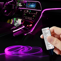 1/2/3/4/5M Rgb Neon Car Interior Atmosphere Light Remote Control USB DIY EL Wiring Auto Decorate Light Bar Led Strip Light 5/12V